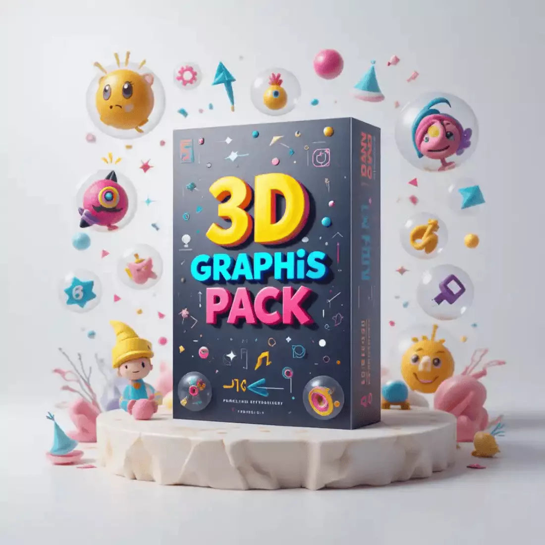 3D Graphics Bundle – 1000+ Premium 3D Elements for Designers and Creators