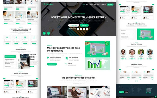 FinVest - Stock Market Website Template